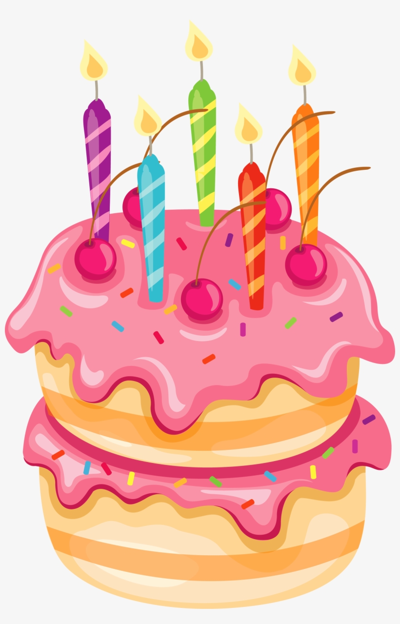 Pink Clipart Aniversaris Pinterest - Cake Clipart Png, transparent png #34495