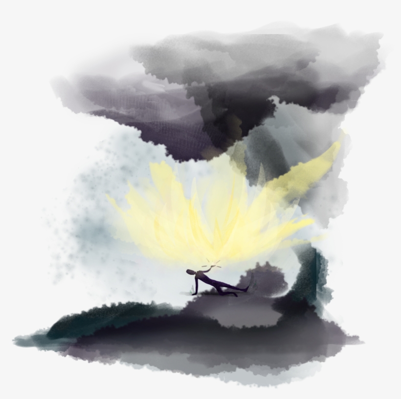 From A Tiny Light In The Palm Of Their Grip, A Shock - Painting, transparent png #34595