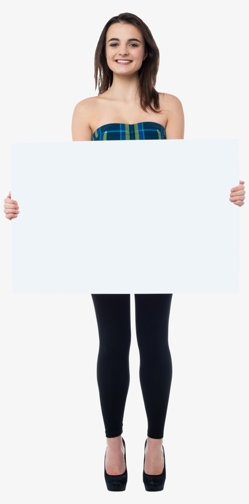 Girl Holding Banner Hd Free Png Image - Png Girl Pic Hd, transparent png #34698