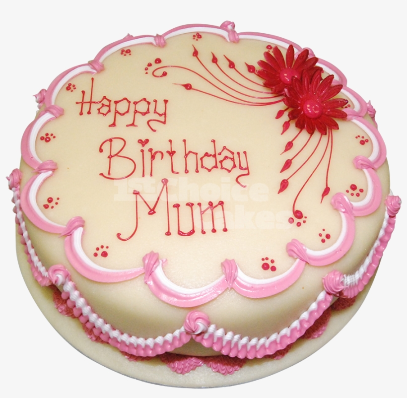 Cake Png Transparent - Happy Birthday Mum Cake, transparent png #34833