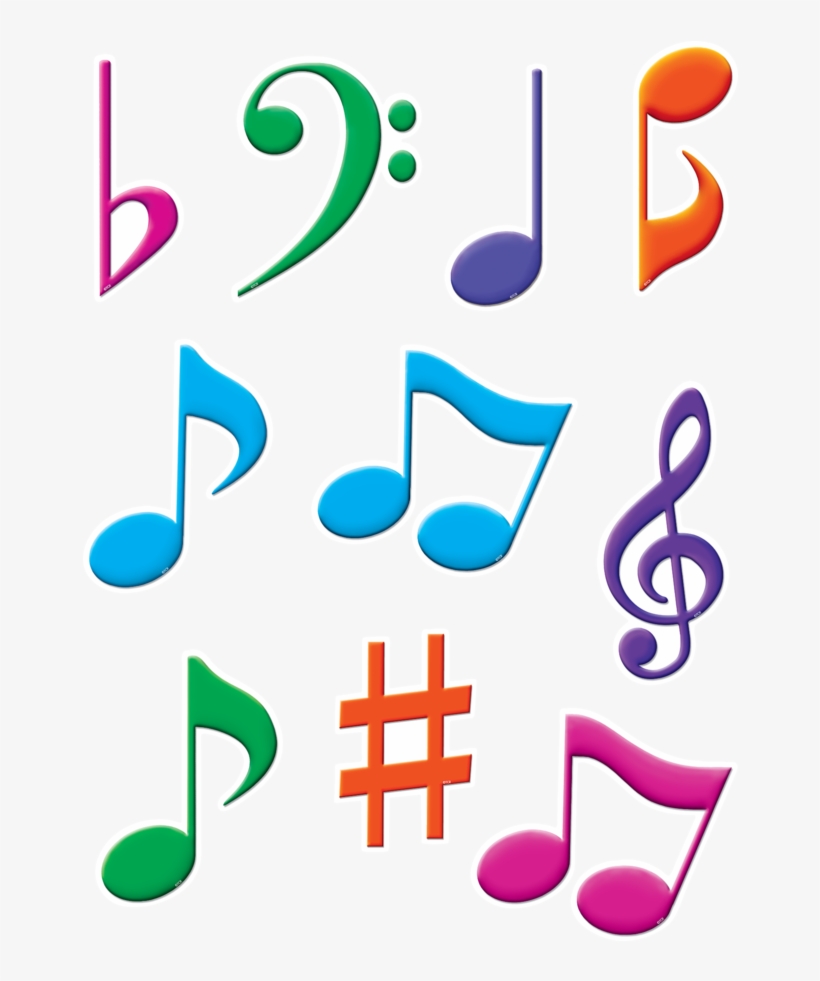 Tcr 5417 Musical Notes Cutouts Educators At Heart - Treble Clef, transparent png #34853