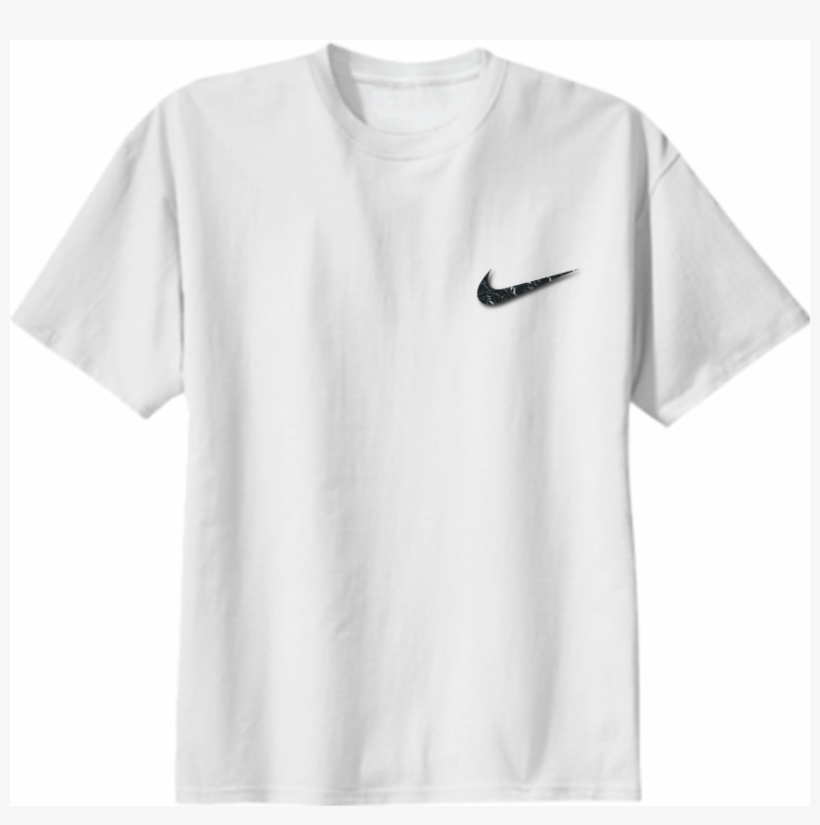 Shop Marble Nike Logo Cotton T Shirt By Seithen City - T Shirt, transparent png #34917
