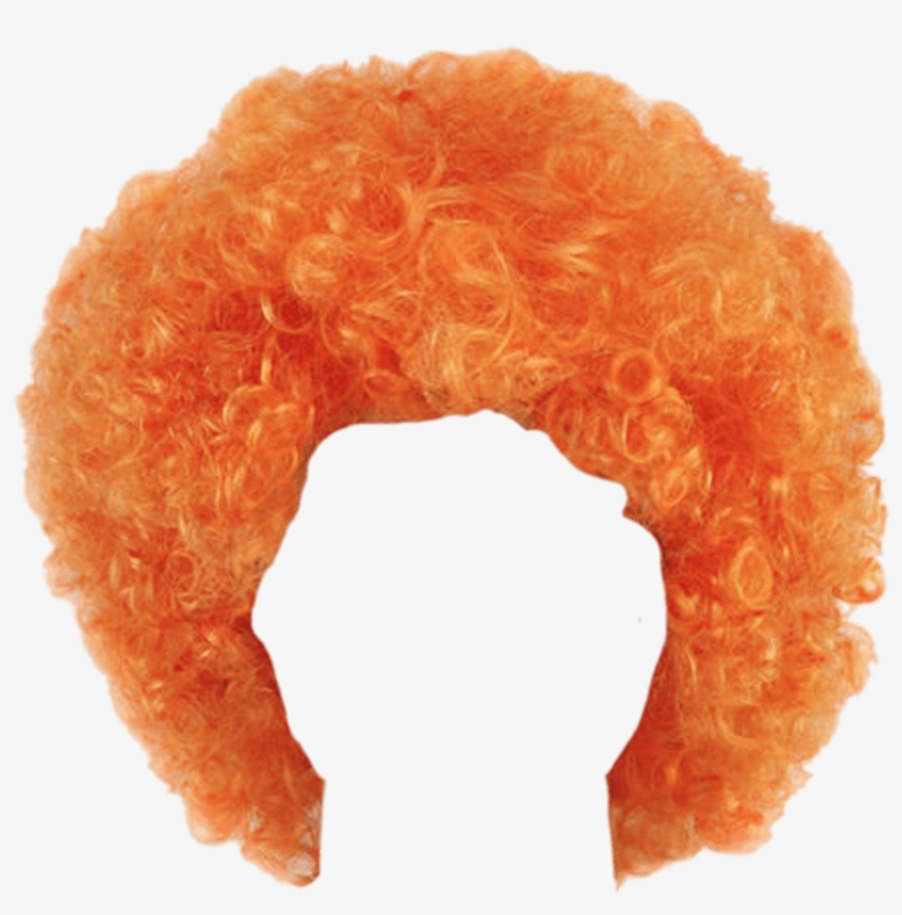 Wig Orange Curly - Curly Afro Fancy Dress Wigs Funky Disco Clown Style, transparent png #35112