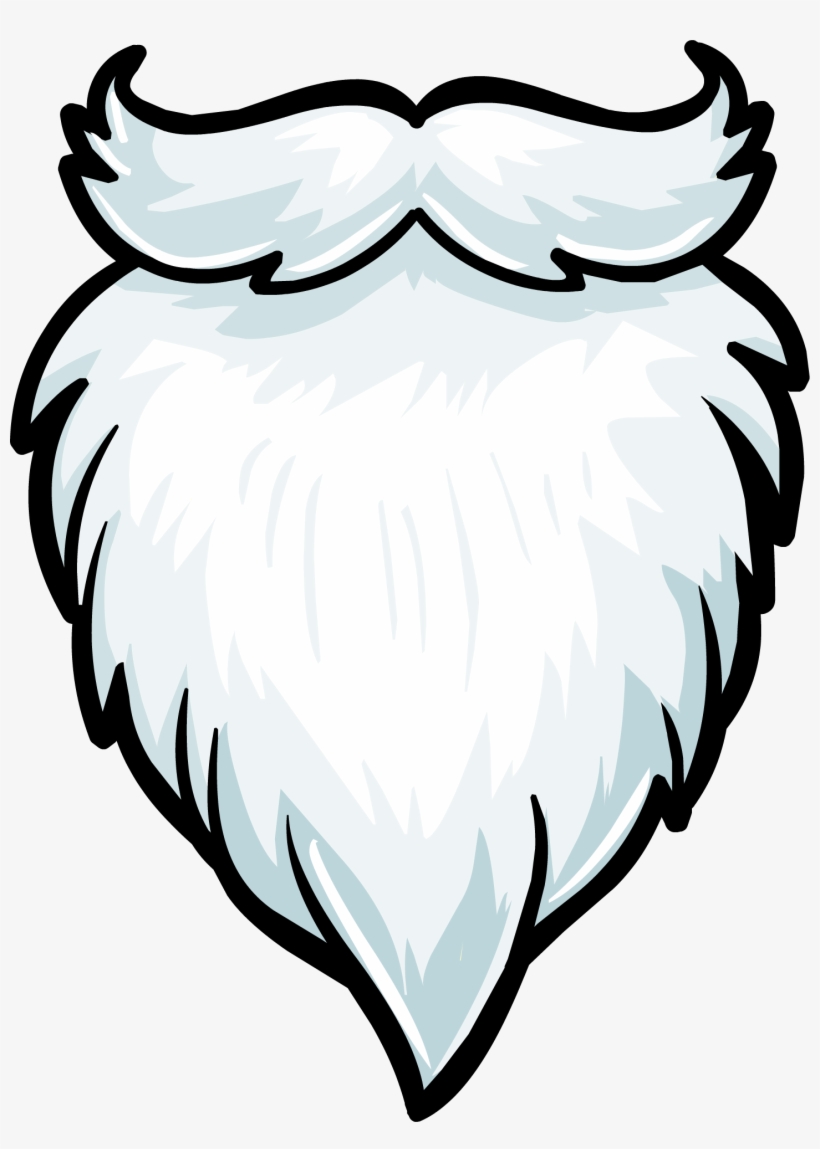 White Fuzzy Beard - Santa Beard Clipart, transparent png #35195