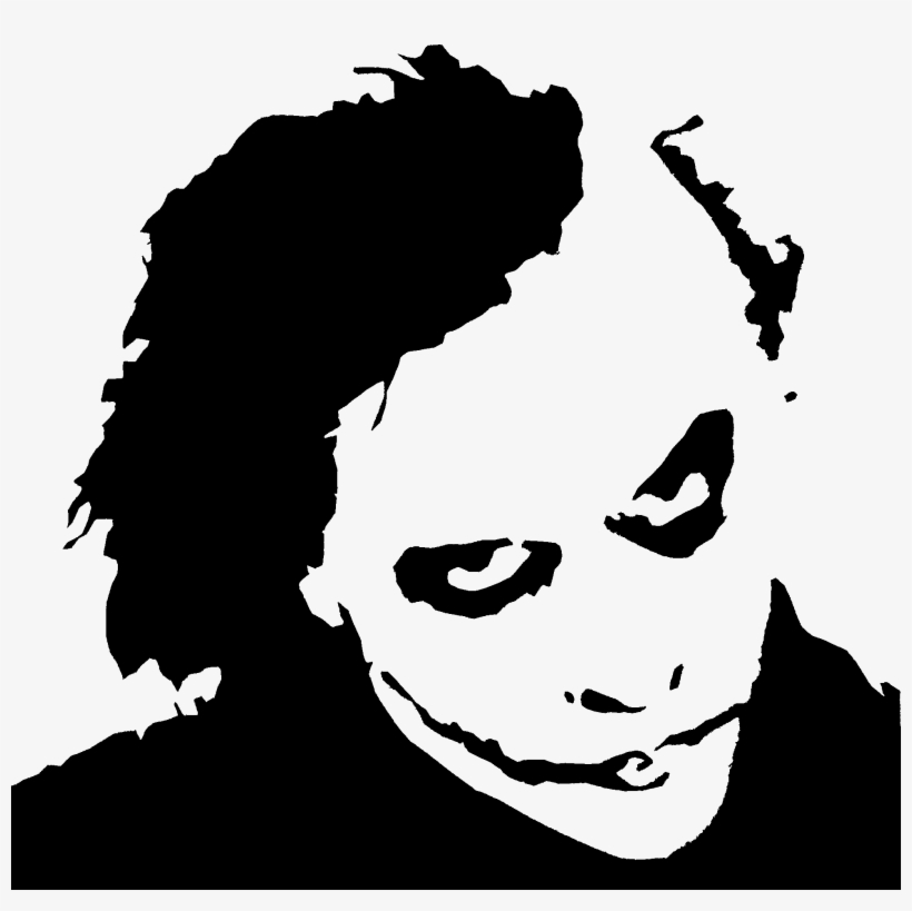 Joker Stencil, Stencil Graffiti, Stencil Art, Graffiti - Pumpkin Carving Stencils Joker, transparent png #35199