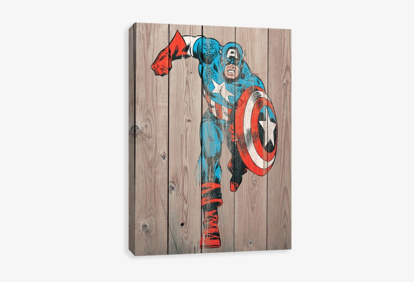 Wood Panel Hero - Wall Decal: Wall Decal: Captain America Related Products, transparent png #35340
