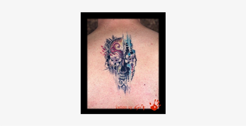 Sugarscull Watercolor Freehand Color Back - Tattoo, transparent png #35342