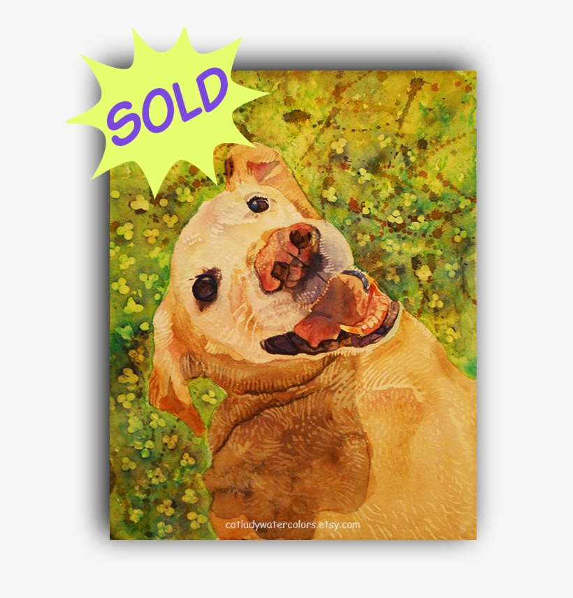 #yellowlab #dog #dogportrait #dogwatercolor #petportrait - Cocker Spaniel, transparent png #35439