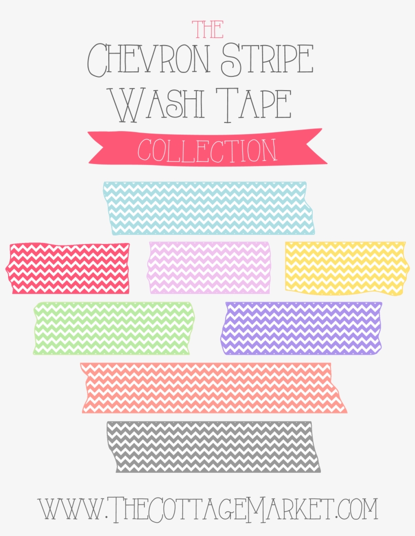 Free Chevron Strip Washi Tape Collection - Washi Tape Strips Png, transparent png #35572
