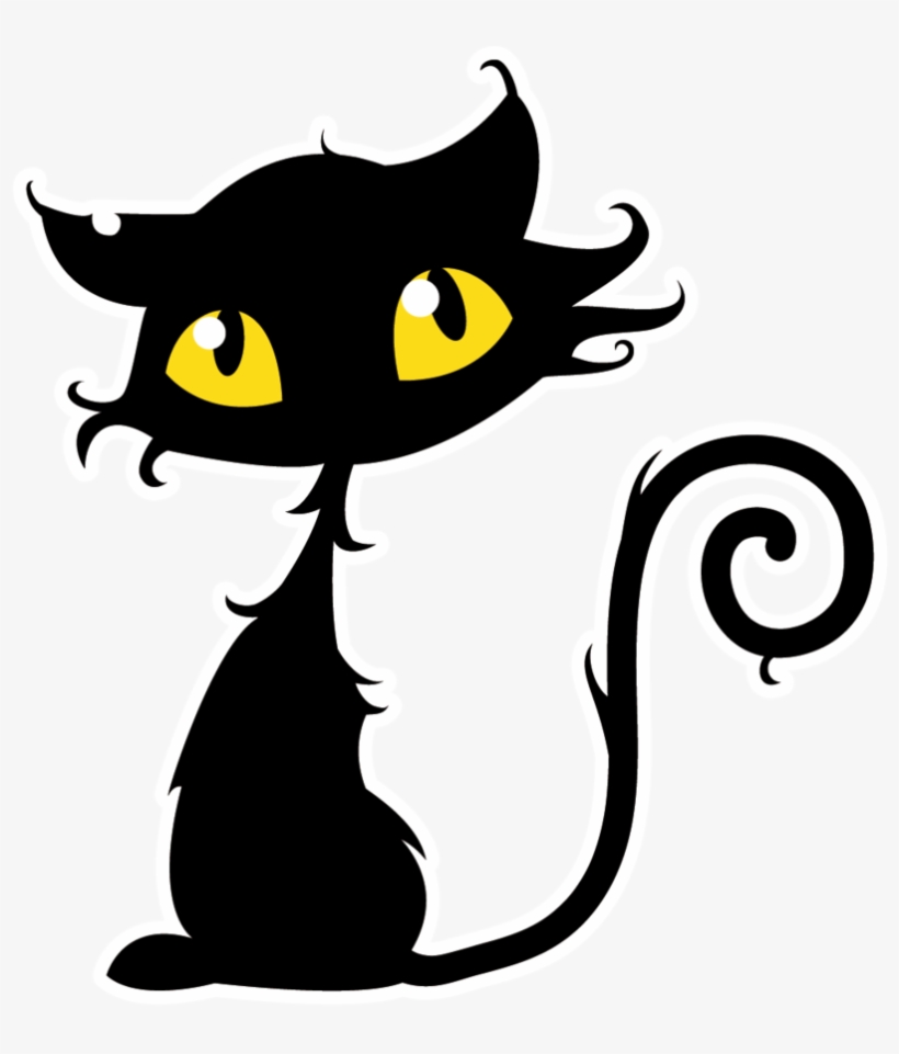Halloween Black Cat Png - Halloween Black Cat Vector, transparent png #35603