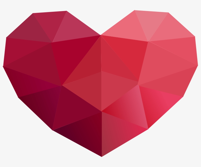 Heart Icon Low Poly, transparent png #35634