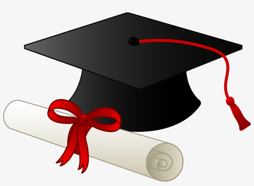 Graduation Clip Art Borders - Graduation Hat And Scroll, transparent png #35868