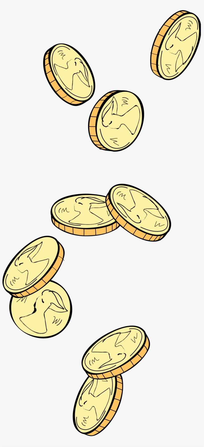 Many Falling Coins - Falling Coins Png, transparent png #36212