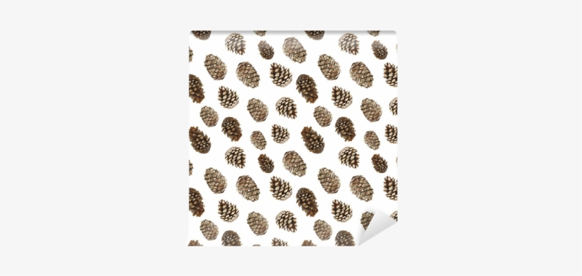 Watercolor Pattern Of Pine Cones, Christmas Trees And - Christmas Day, transparent png #36276