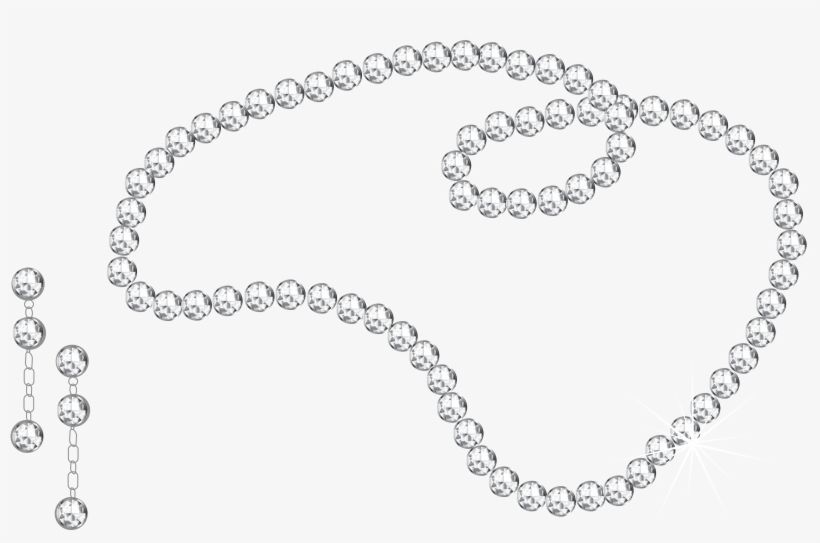 Diamond Necklace And Earrings Png Picture Gallery - String Of Pearls Clipart, transparent png #36445