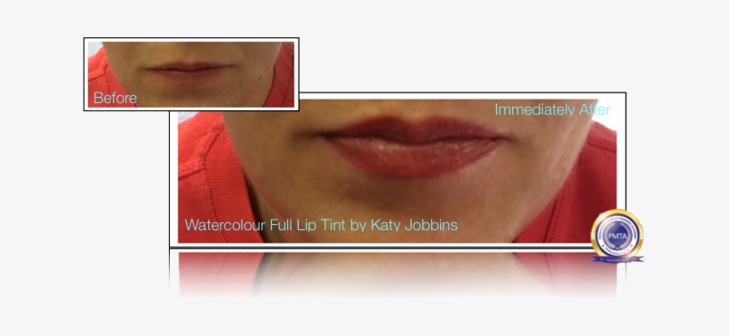 37-katy Jobbins Permanent Makeup Watercolour Full Lip - Lip Gloss, transparent png #36487