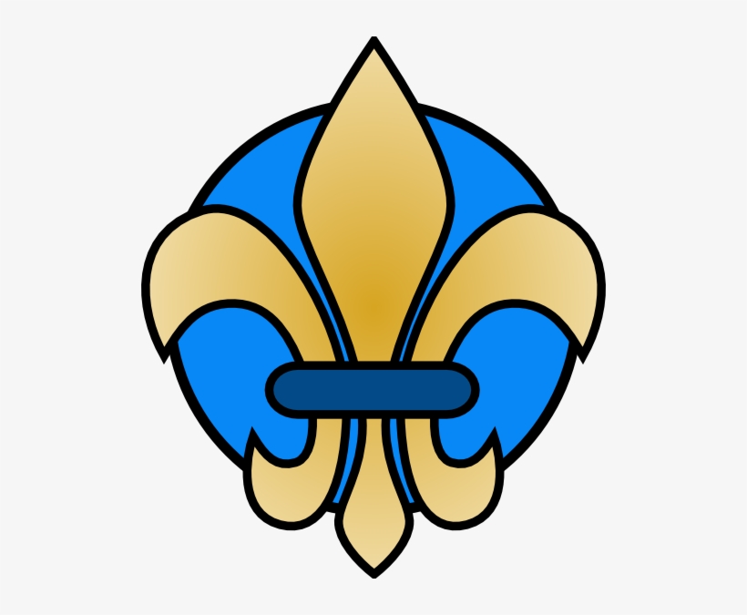 Free Vector Fleur De Lis Gold Clip Art - Fleur De Lis Yellow And Blue, transparent png #36525