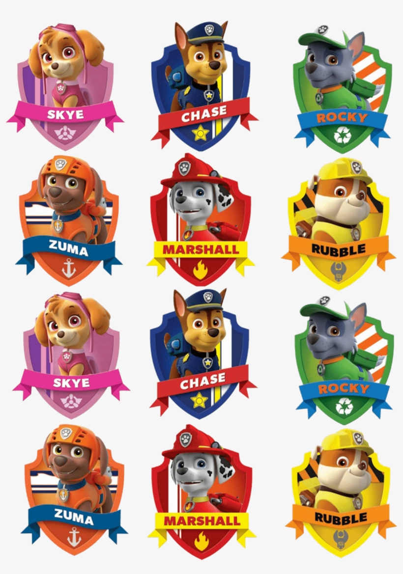 Paw Patrol With Names, transparent png #37076