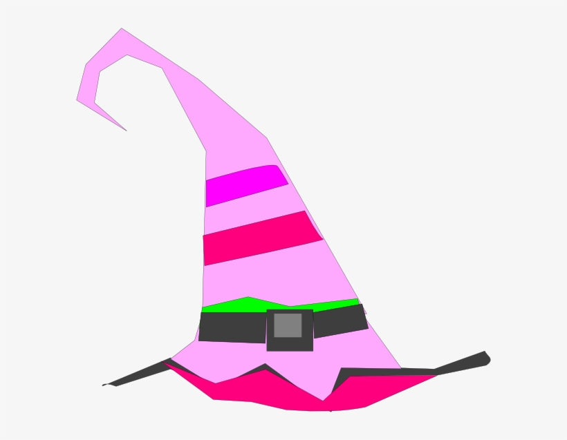 Pink Birthday Hat Clipart - Colorful Witch Hat Clipart, transparent png #37100