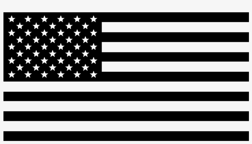 American Flag Black Vector, transparent png #37149