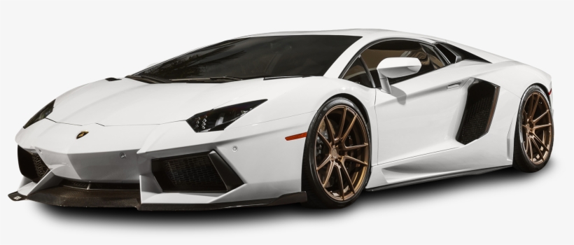 White Lamborghini Aventador Car Png Image - Lamborghini Aventador Png, transparent png #37280