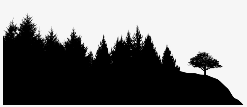 U N L U C K Y - Forest Silhouette Transparent Background, transparent png #37345