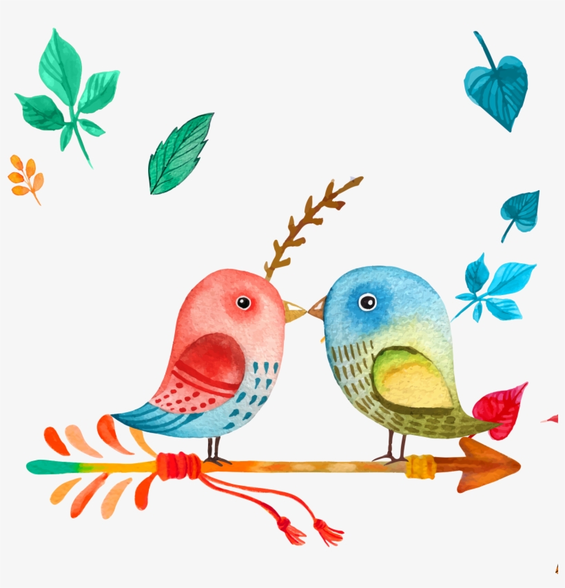 Bird Painting Cartoon Transprent Png Free Download - Watercolor Arrow - Aztec Arrow - Women Clutch - Women, transparent png #37388