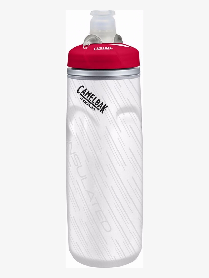 Camelbak Podium Chill 610ml Insulated Water Bottle - Camelbak Podium Chill 610ml / 21oz Water Bottle | Clear/logo/red/cap, transparent png #37462