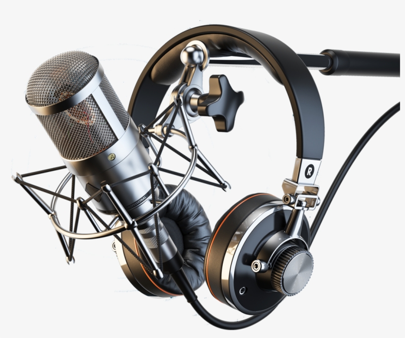 headphones and microphone