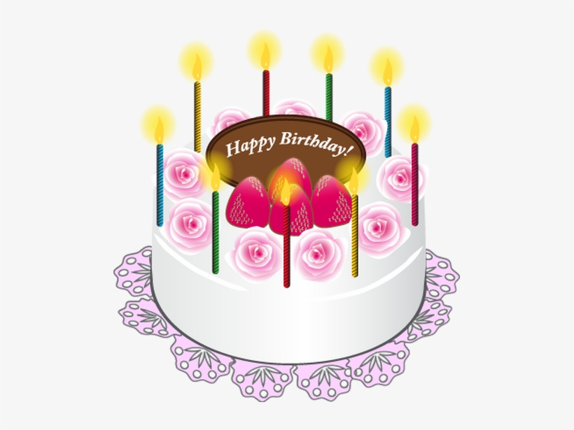 Happy Birthday Clip Art, Happy Birthday Celebration, - Happy Birthday Cake Png, transparent png #37746