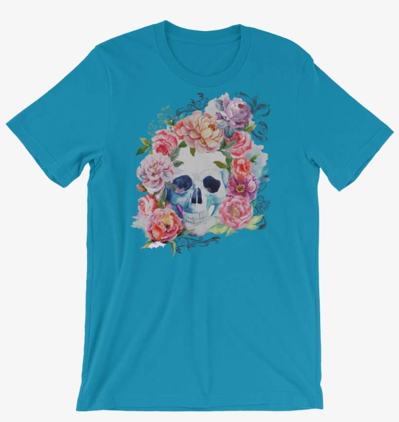 Watercolor Roses Skull T-shirt - Macbook Pro 13 Inch Rubberized Hard Case Ar, Watercolor, transparent png #37831