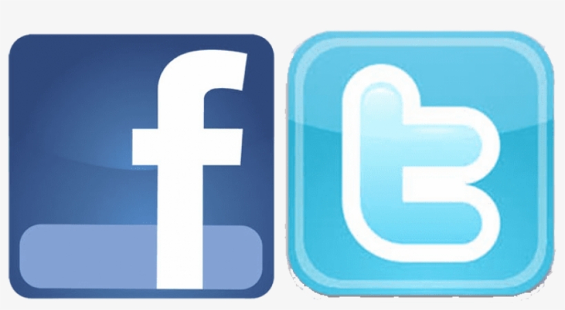 Facebook Logo And Twitter Logo Png Transparent Jpg - Facebook Y Twitter Jpg, transparent png #37916