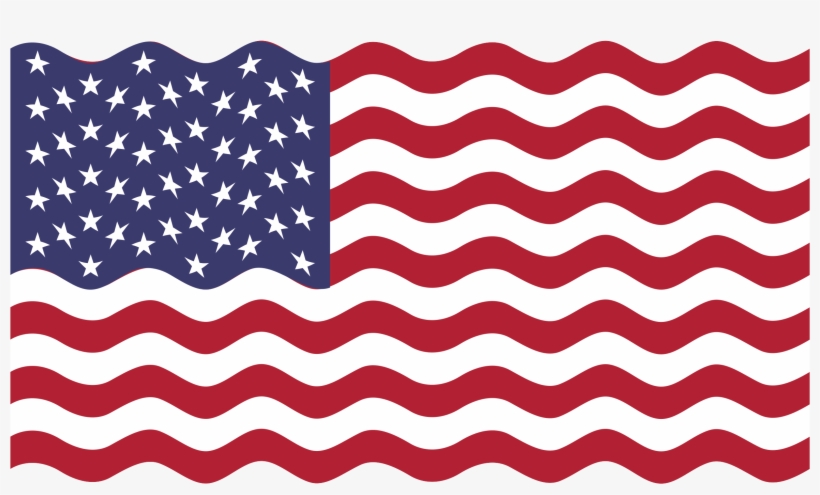 Wavy American Flag Png Download - Wavy American Flag Svg, transparent png #38209