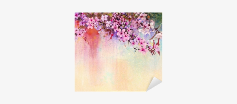 Watercolor Painting Cherry Blossoms - Painting Of Cherry Blossom, transparent png #38716