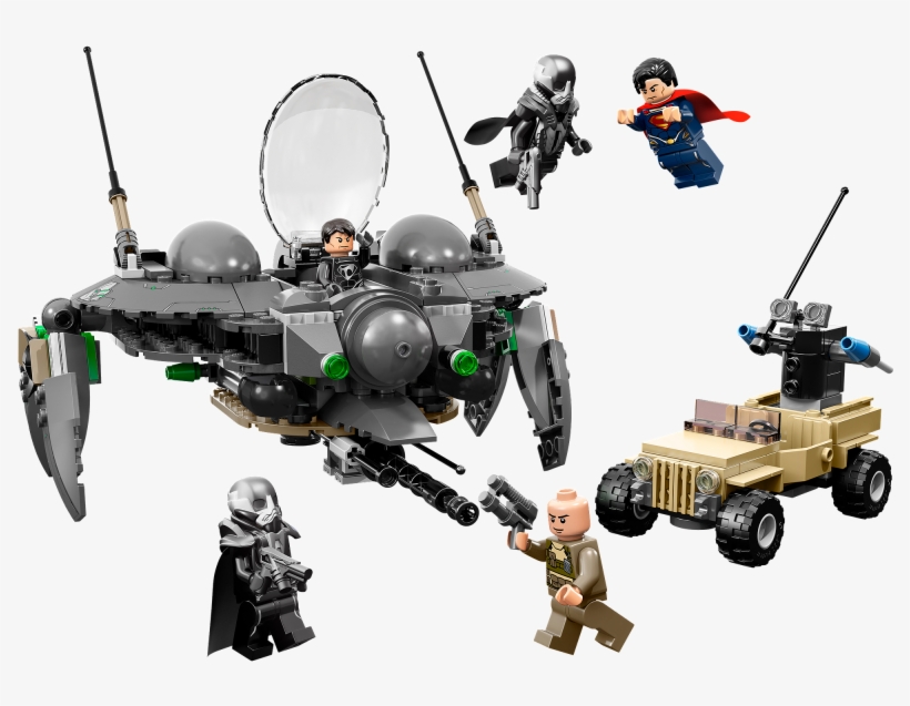 76003 Set-1 - Lego 76003 Dc Super Heroes Battle Of Smallville Set, transparent png #39034