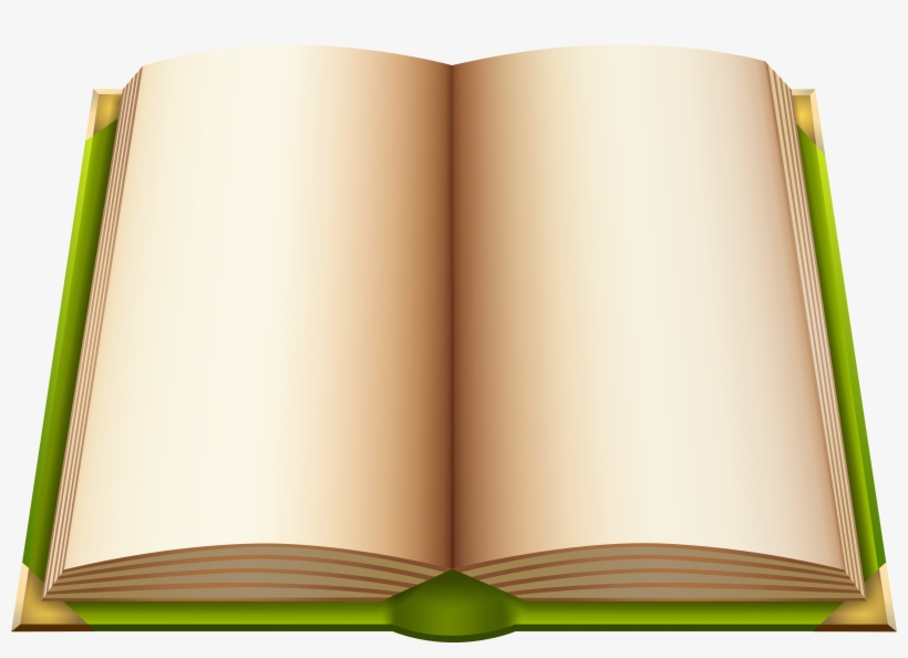 Green Open Book Png Clipart - Open Books Images Png, transparent png #39232