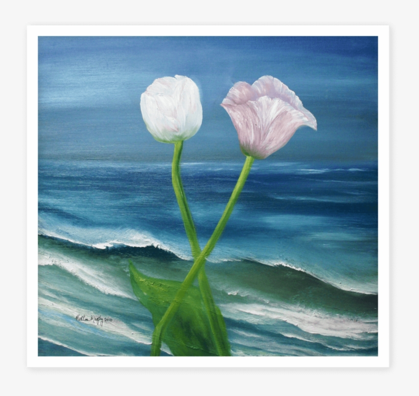 Kathleen Murphy Art Ocean Tulips White Pink, transparent png #39235