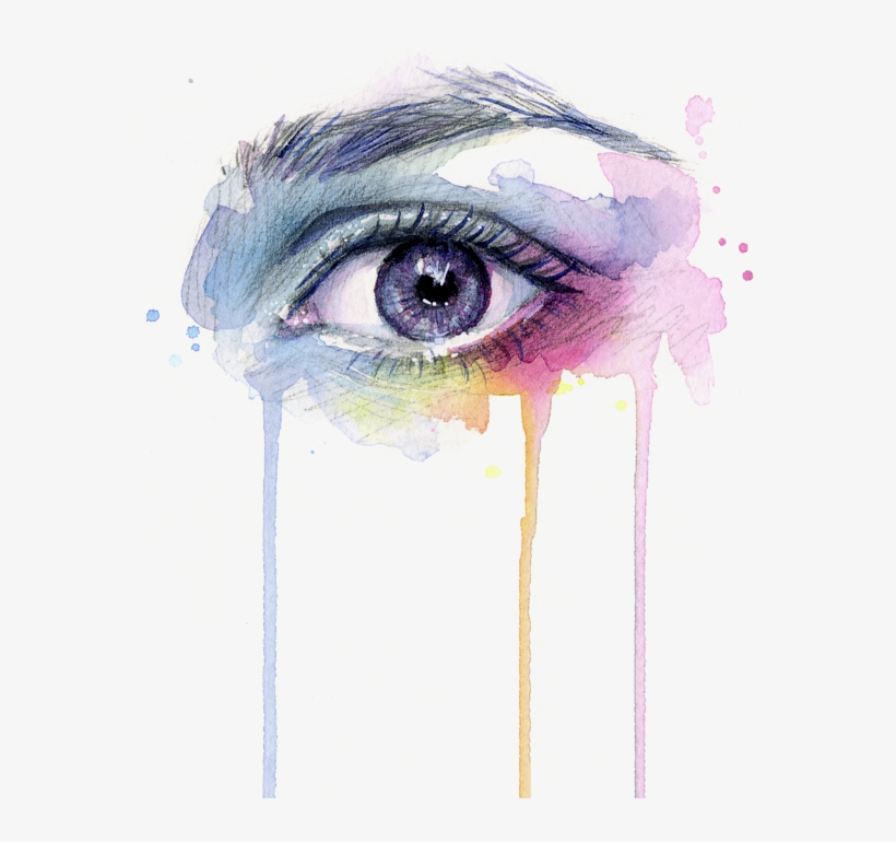 Dripping Drawing Eye - Eye Painting, transparent png #39272