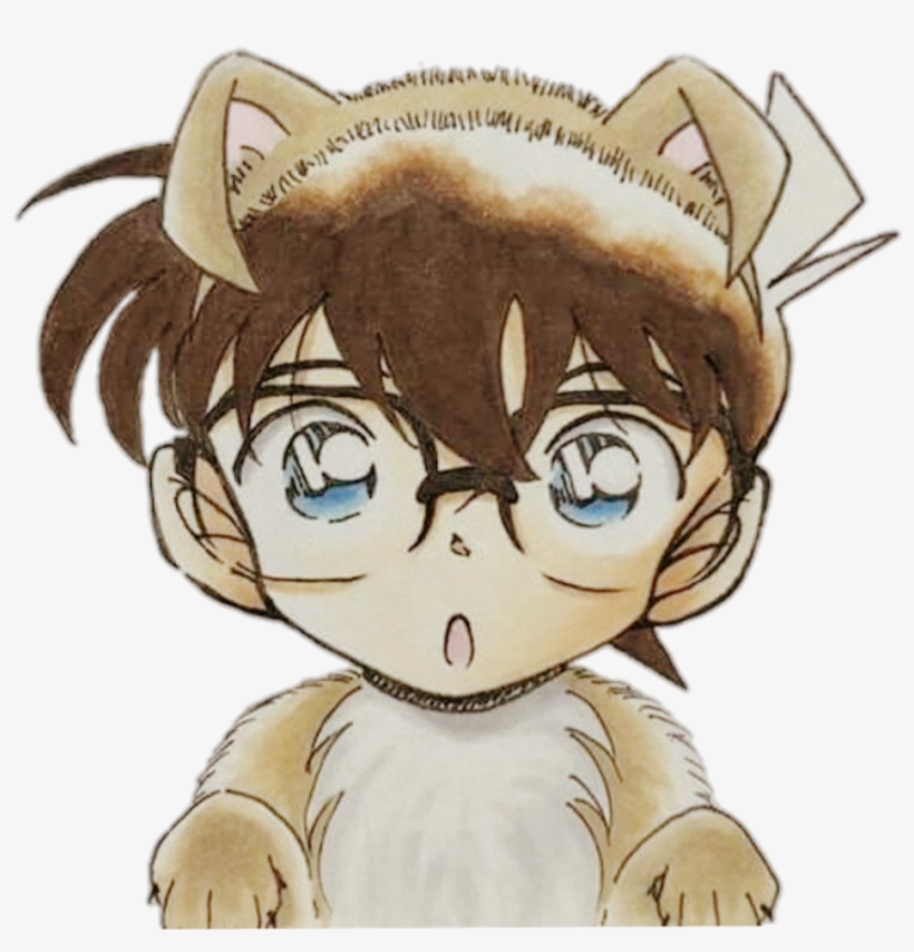 Anime Conan Dog Cute Colorful Watercolor Handpainted - Conan Cute, transparent png #39366