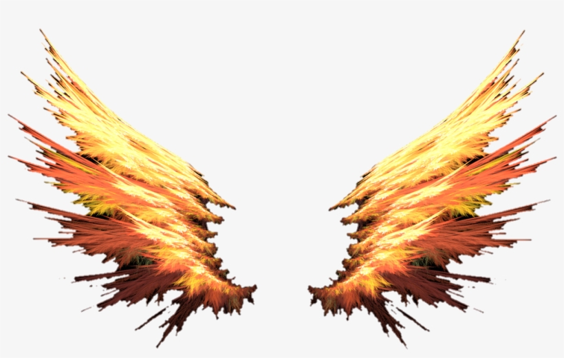 Fire Wings Red Orange Colorful Cute Badass Cool - Fire Wings Transparent Background, transparent png #39461