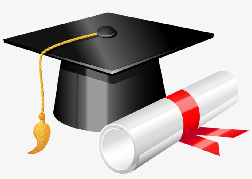 Graduation Cap With Diploma Png Clipart - Graduation Cap And Diploma Png, transparent png #39545