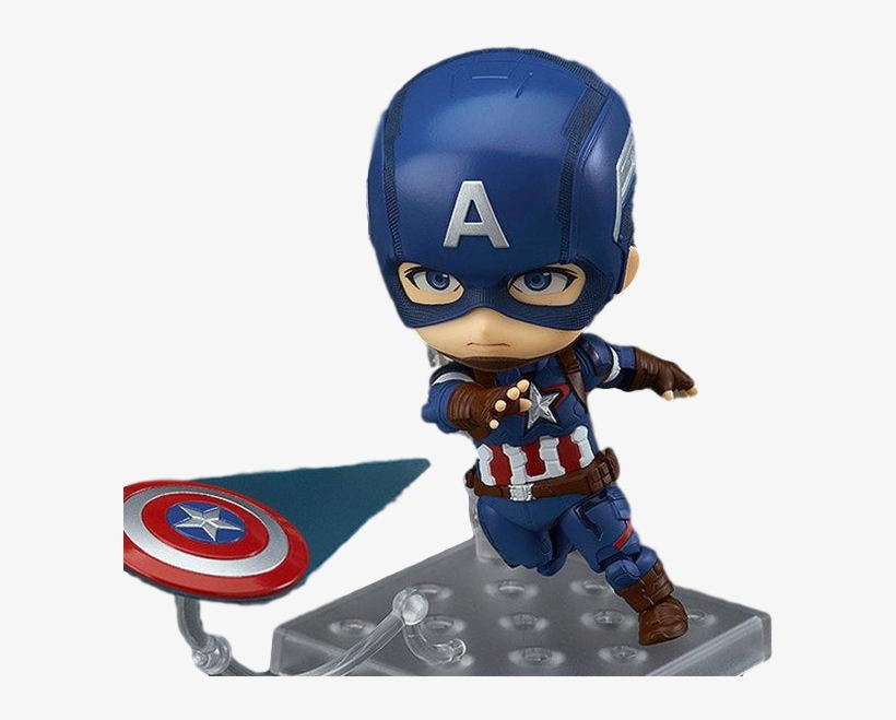 Captain America Cute 10 Cm Action Toy - Nendoroid Captain America: Hero's Edition, transparent png #39566