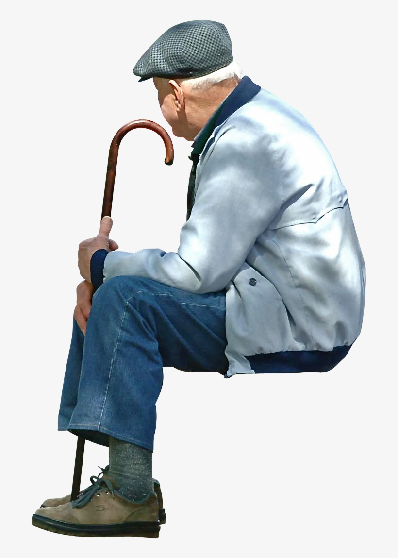 Homme - Old People Sitting Png, transparent png #39772