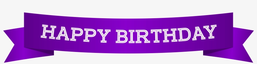 Happy Birthday Banner Purple Png Clip Art Image - Happy Birthday Banner Purple, transparent png #39993