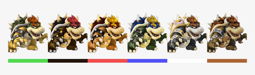 Bowser Palette - Super Smash Bros Bowser Skins, transparent png #300264