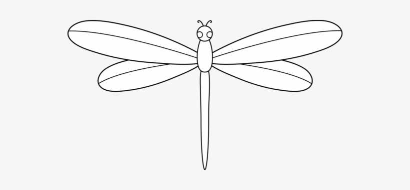 Dragonfly - Dragon Fly Clip Art Black And White, transparent png #300769