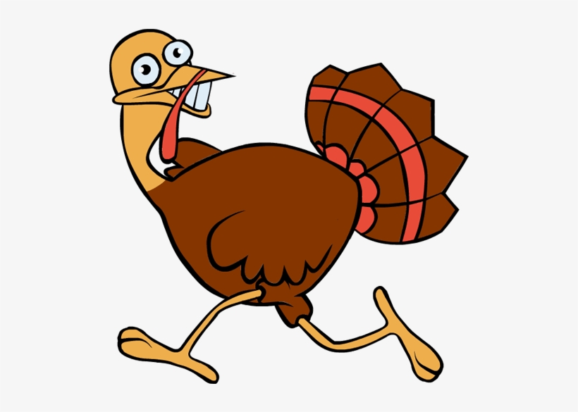 Running Turkey Png Clip Black And White Download - Turkey Running Clip Art, transparent png #300855