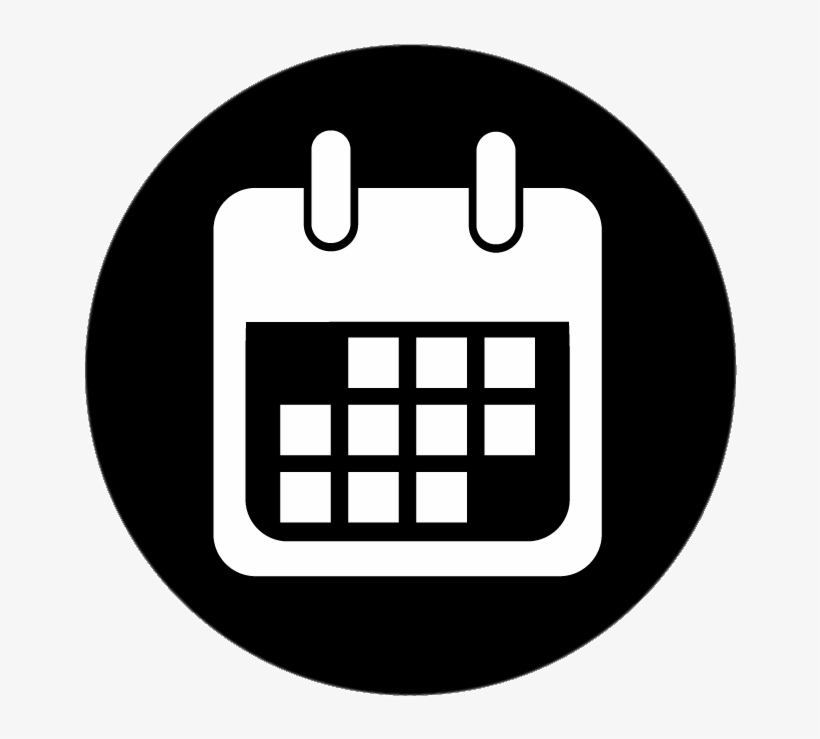 Calendar Emblem - Events Icon White Png, transparent png #301664