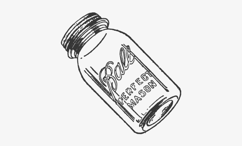 Drawn Mason Jar Transparent - Mason Jar Drawing Png, transparent png #301686