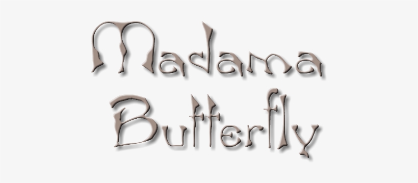 Madama Butterfly - Calligraphy, transparent png #301819